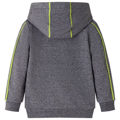Kids' Hooded Sweatshirt with Zip Grey Melange 92