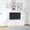 vidaXL TV Cabinet with LED Lights White 160.5x41x50 cm