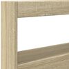 vidaXL Headboard Cabinet with LED Sonoma Oak 100x17x102 cm