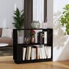 vidaXL Book Cabinet/Room Divider Black 80x25x70 cm Solid Wood Pine