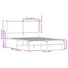 vidaXL Metal Bed Frame without Mattress Sonoma Oak 120x200 cm