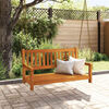 vidaXL Swing Bench Brown 110 x 56 x 58.5 cm Solid Acacia Wood