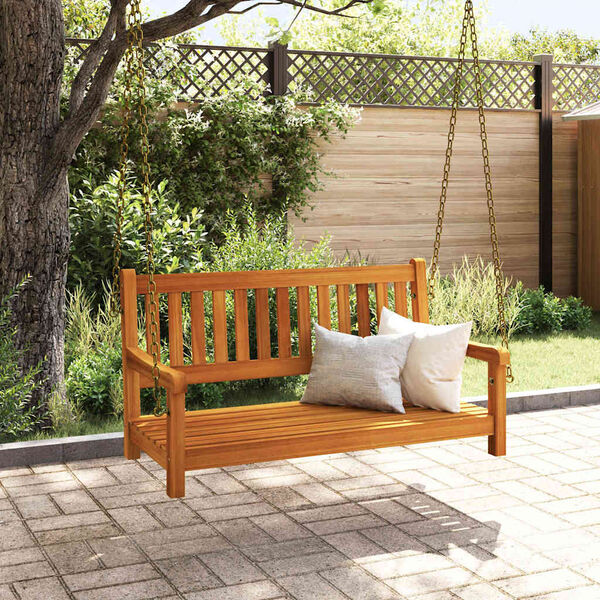 vidaXL Swing Bench Brown 110 x 56 x 58.5 cm Solid Acacia Wood