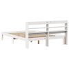 vidaXL Bed Frame with Headboard without Mattress White 150x200 cm King Size