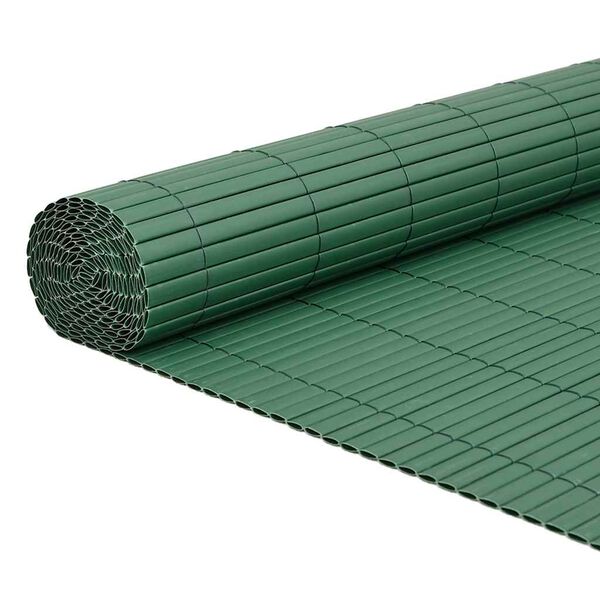 vidaXL Garden Fence Double-Sided Green 1.8x3 m PVC