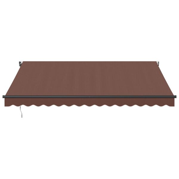 vidaXL Automatic Retractable Awning with LEDs Brown 400x350 cm