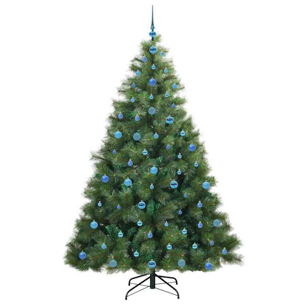 vidaXL Artificial Christmas Tree with 300 LEDs Green 210 cm PE and PVC