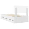vidaXL Bed Frame with Headboard White 100 x 200 cm Engineered Wood