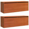 vidaXL Wall Cabinet with Shelf Wall-mounted Wax Brown Solid Pine Wood