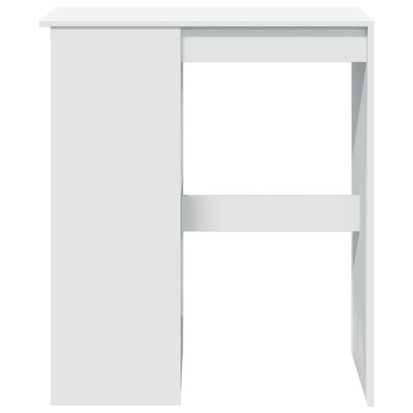 vidaXL Bar Table with Racks White 90x47.5x103.5 cm Engineered Wood