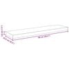 vidaXL Floating Wall Shelves 4 pcs High Gloss Grey 90x23.5x3.8 cm MDF