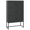 vidaXL Highboard | Black | Steel | Medium | Highboard Cabinet | Rectangular