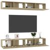 vidaXL TV Cabinets 4 pcs Sonoma Oak 100x30x30 cm Engineered Wood