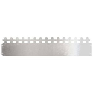 vidaXL Lawn Edgings 10 pcs Silver 103 x 0.05 x 22 cm Stainless Steel