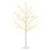 vidaXL LED White Birch Tree Warm White 48 LEDs 120 cm