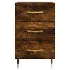 vidaXL Bedside Cabinet Smoked Oak 40x40x66 cm Engineered Wood