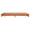 vidaXL Bed Frame without Mattress Wax Brown 135x190 cm Double Solid Wood Pine