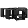 vidaXL Wall Cube Shelves 6 pcs High Gloss Black 22x15x22 cm