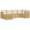 vidaXL Outdoor Sofa Set 6 pcs White Polyester