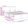 vidaXL Bed Frame with Headboard Brown Oak 140 x 200 cm Engineered wood