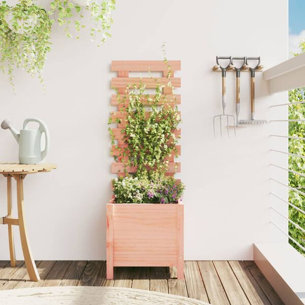 vidaXL Garden Planter with Rack 39x39.5x114 cm Solid Wood Douglas