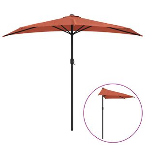 vidaXL Balcony Parasol | Terracotta | Polyester, Aluminium, Steel