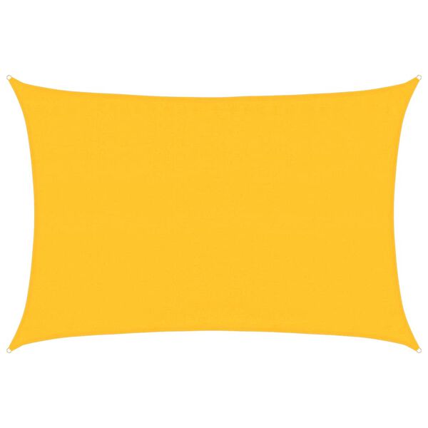 vidaXL Sunshade Sail 160 g/m&sup2; Rectangular Yellow 3.5x4.5 m HDPE