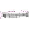 vidaXL Outdoor Dog Kennel Steel 26.35 m&sup2;