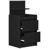 vidaXL Bedside Cabinet with 2 Drawers Black 38x34x80 cm