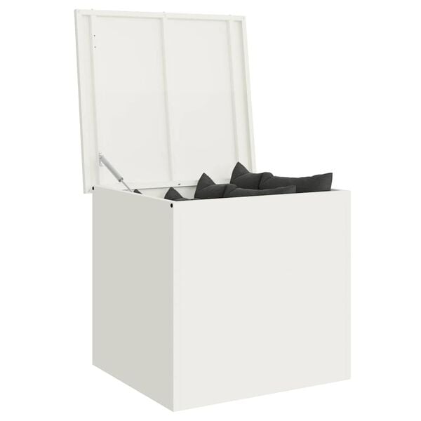 vidaXL Outdoor Storage Box White 55 x 50.5 x 50 cm Steel
