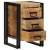 vidaXL Bedside Cabinet Brown 40 x 35 x 50 cm Solid mango wood