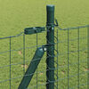 vidaXL Fence Post 13 pcs Green Steel