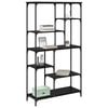 vidaXL Bookshelf Black Oak 99 x 35.5 x 176 cm Engineered Wood