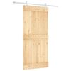 vidaXL Sliding Door with Hardware Set 95x210 cm Solid Wood Pine