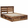 vidaXL Bed Frame with Headboard Old Wood 140 x 200 cm Solid Pine Wood