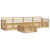 vidaXL Outdoor Sofa Set 5 pcs White Solid Acacia Wood