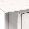 vidaXL Garden Table White 100x50x75 cm Solid Wood Pine