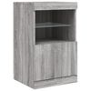 vidaXL Sideboard with LED Lights Grey Sonoma 162x37x67 cm