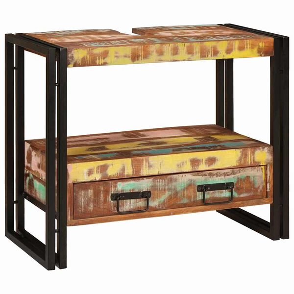 vidaXL Vanity Cabinet Multicolour 71 x 33 x 58 cm Solid Reclaim Wood