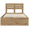vidaXL Bed Frame Artisian Oak 120 x 200 cm Solid Pine Wood