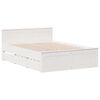 vidaXL Bed Frame without Mattress with Headboard White 140x190 cm Solid Wood Pine
