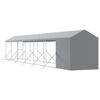 vidaXL Outdoor Dog Kennel with Roof Silver 2x14x2.5 m Galvanised Steel
