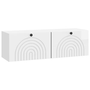 vidaXL Wall-Mounted TV Cabinet High Gloss White 98 x 31 x 30 cm