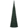 vidaXL Christmas Tree with LED String Lights Green 150 x 150 cm PVC