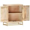 vidaXL Sideboard Gold 60x30x70 cm Solid Mango Wood