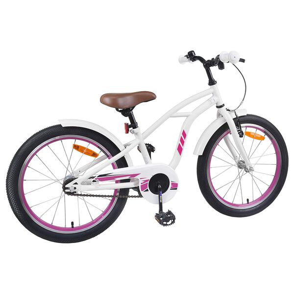 vidaXL Kids Bike 22'' for 7-12 Years Old White