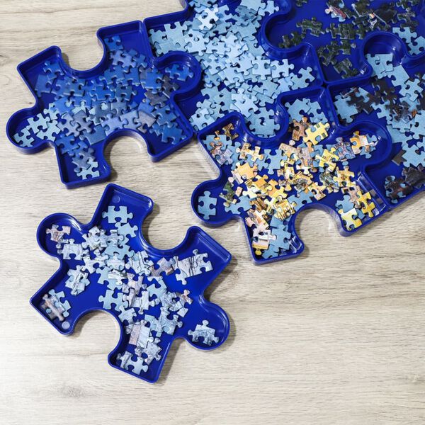 HI Puzzle Sorting Tray 21.5 cm Blue
