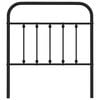 vidaXL Metal Replace Headboard Black 80 cm
