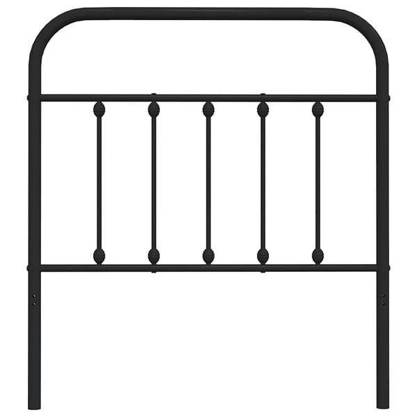 vidaXL Metal Replace Headboard Black 80 cm