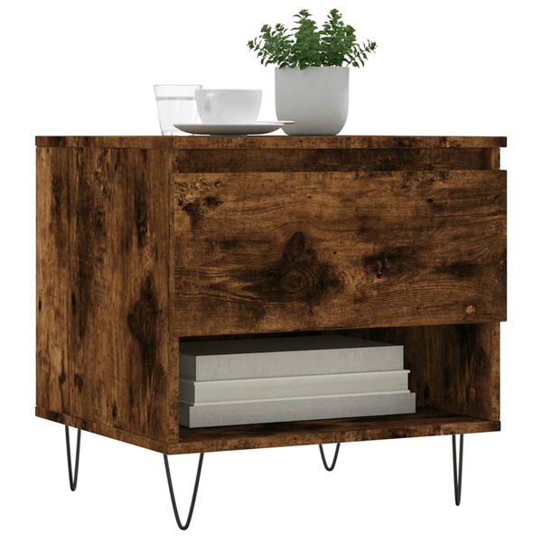 vidaXL Coffee Tables 2 pcs Smoked Oak 50x46x50 cm Engineered Wood